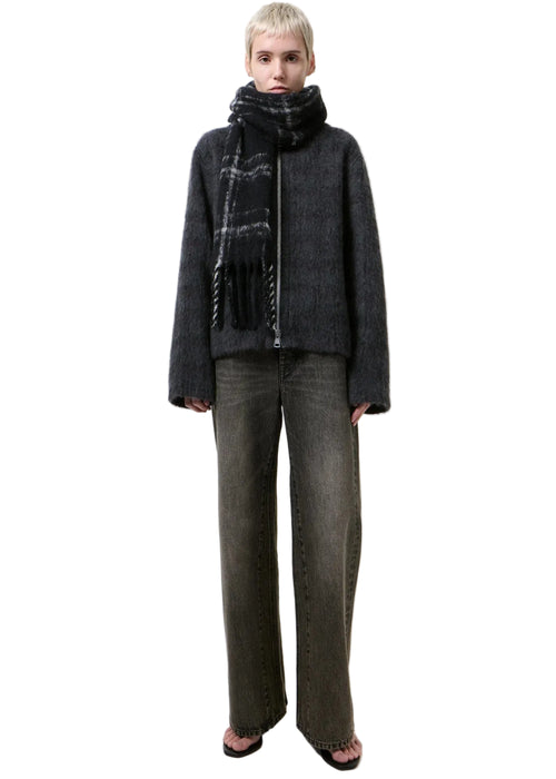 Our Legacy Estate Scarf Black Fuzzy Alpac Uomo - 2