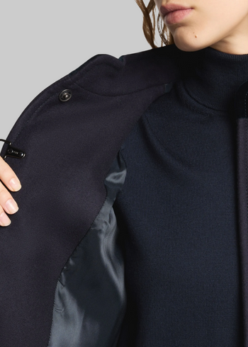 Cappotto monopetto con gancio - 4