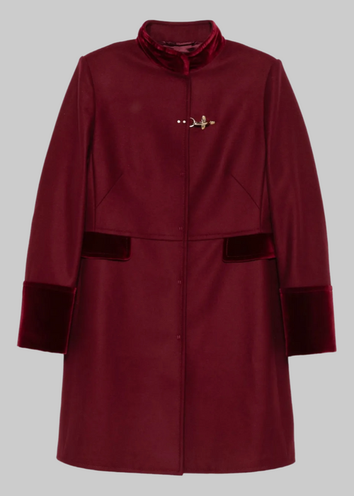 Cappotto monopetto con gancio