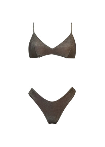 Matine'e Tina Lurex Marrone Donna - 3