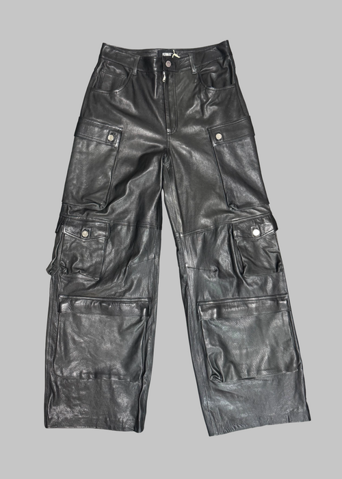 Cargo 8 tasche pelle nero