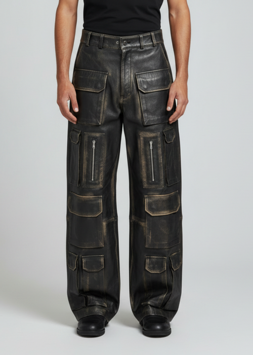 Cargo 24 tasche pelle nero