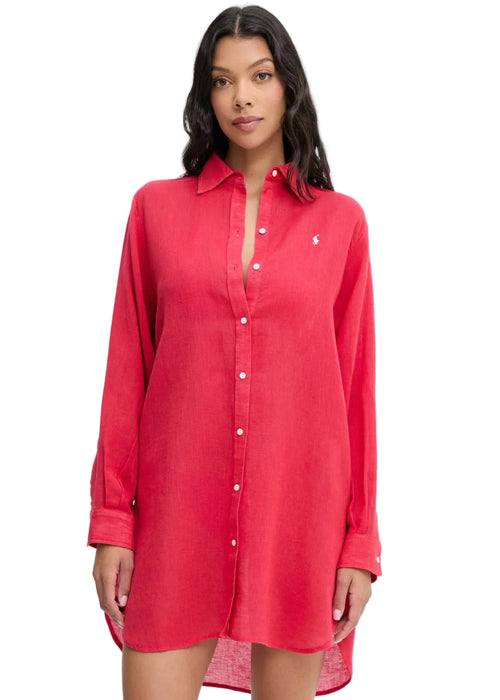 Ralph Lauren Boyfriend Shirt Red Donna - 1