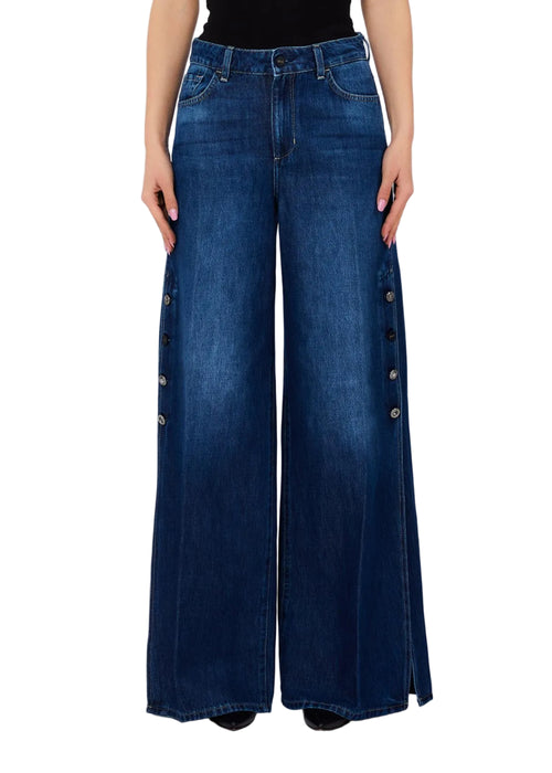 Pant.flare bottoni h - 1