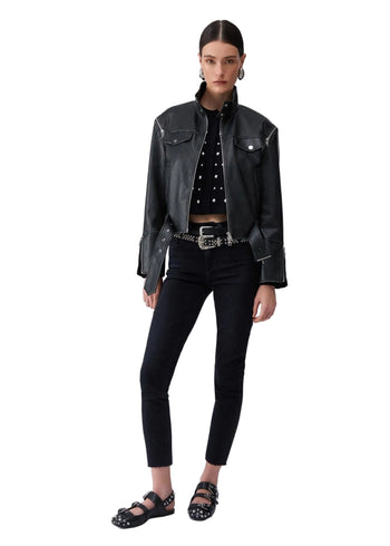 Liujo Giubbotto Ts.navetta Nero Washed Donna - 4