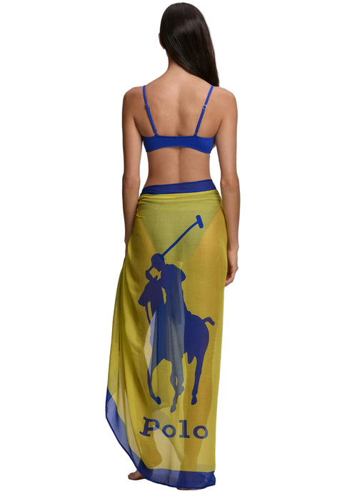 Ralph Lauren Pony Long Pareo Yellow Donna - 2