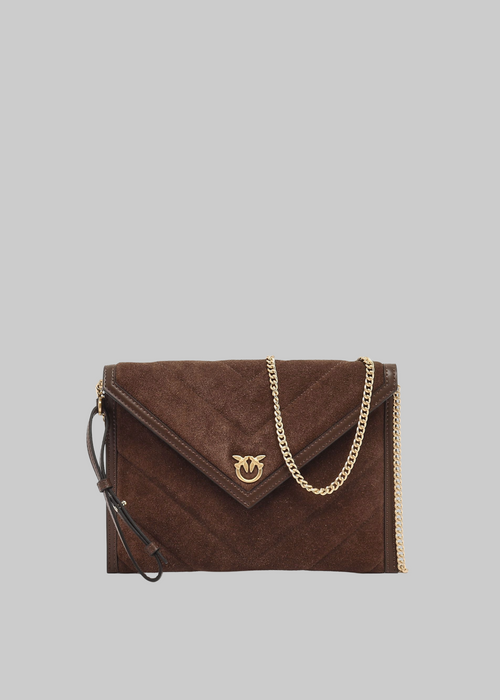 Flat purse handle suede