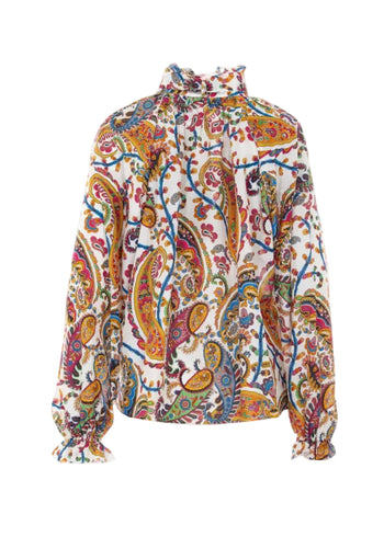 Women's v-neck blouse scarf - 3